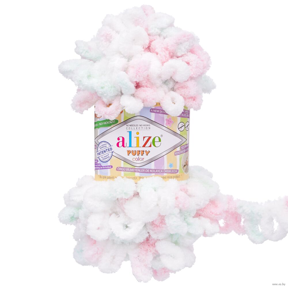 Пряжа "Puffy Color №6052" (100 г; 9 м; секционный)