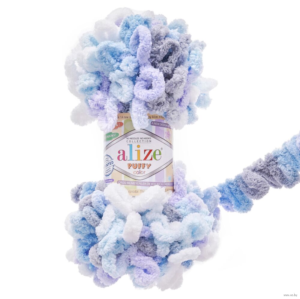 Пряжа "Puffy Color №6524" (100 г; 9 м; секционный)