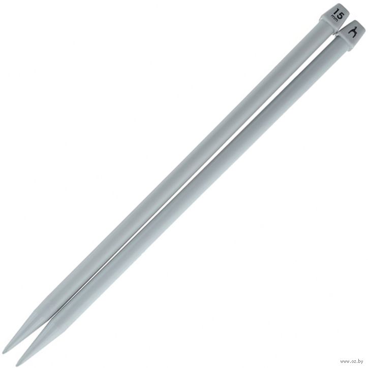 Спицы для вязания прямые, металлические, диаметр 4 мм /35 см (2 шт)