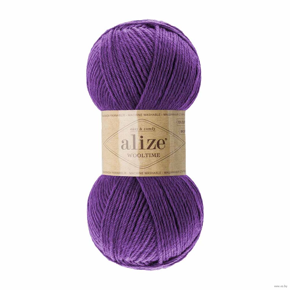 Пряжа "Wooltime №44" (100 г; 200 м; фиолетовый)