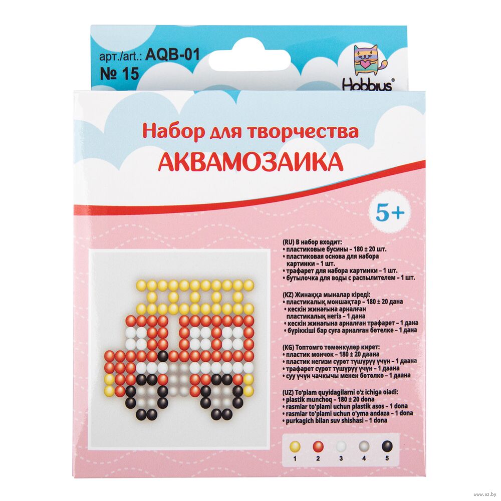 Аквамозаика "Пожарная машина"