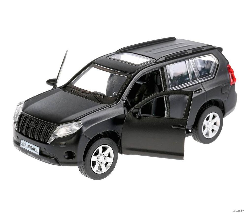 Машинка инерционная "Toyota Land Cruiser Prado" (матовый черный)