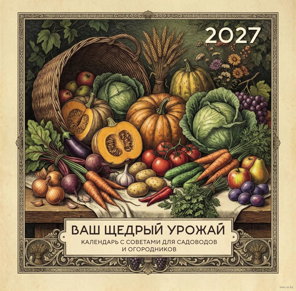 Календарь настенный на 2027 год "Ваш щедрый урожай" (30х30 см)