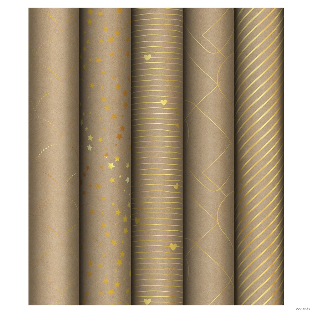 Бумага упаковочная "Golden Pattern" (70х100 см)