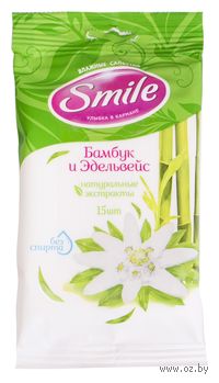 Влажные салфетки "Бамбук и Эдельвейс" (15 шт)