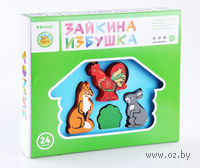 Деревянная игрушка "Сказки. Зайкина избушка" (24 детали)