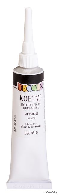Контур по стеклу и керамике "Decola" (черный; 18 мл)