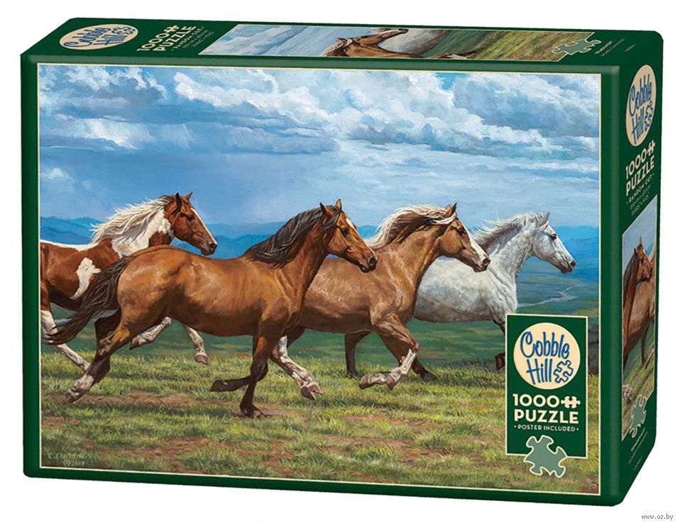пазл castorland 1000 деталей: лошади. круглая лошадь. круглый пазл. пазл лошади. пазл с лошадьми 1000.