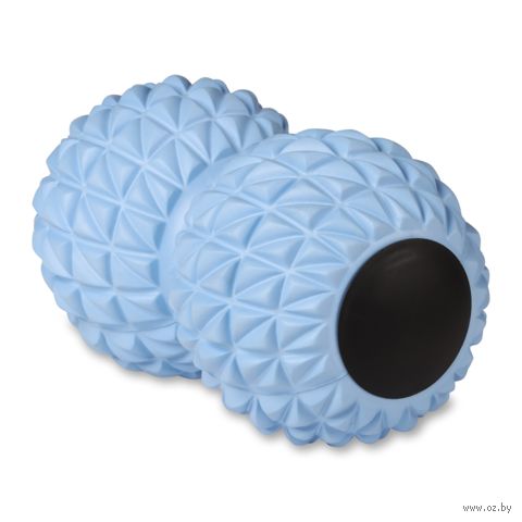 Мяч массажный двойной "IN269" (18х10 см; голубой) — фото, картинка