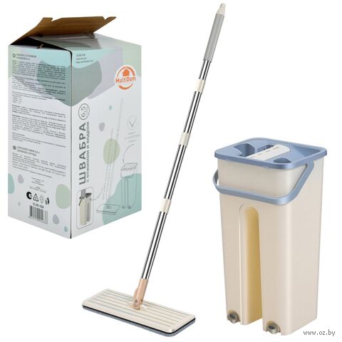 Швабра для пола с отжимом и ведром (6,5 л) — фото, картинка