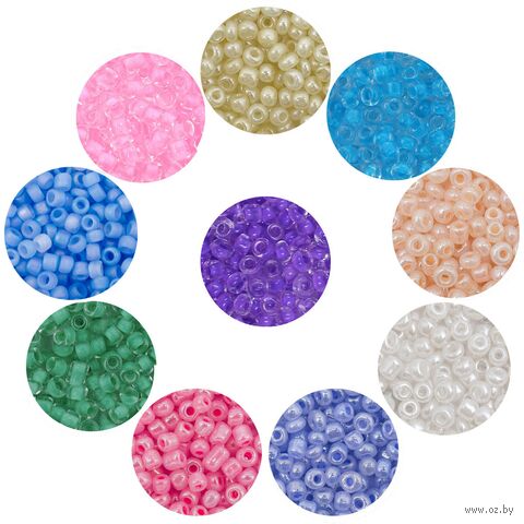 Набор бисера "Ассорти №9" (10 цветов) — фото, картинка