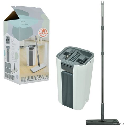 Швабра для пола с отжимом и ведром (8 л) — фото, картинка