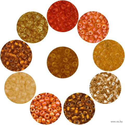 Набор бисера 11/0 "Ассорти №21" (10 цветов) — фото, картинка