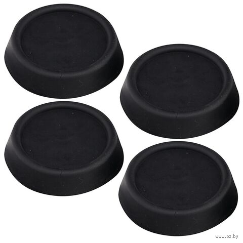 Антивибрационные подставки для стиральных машин и холодильников "Круг" (6х1,5 см; черный) — фото, картинка
