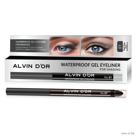 Лайнер для глаз "Eyeliner For Shading" тон: 01, серый перламутр — фото, картинка