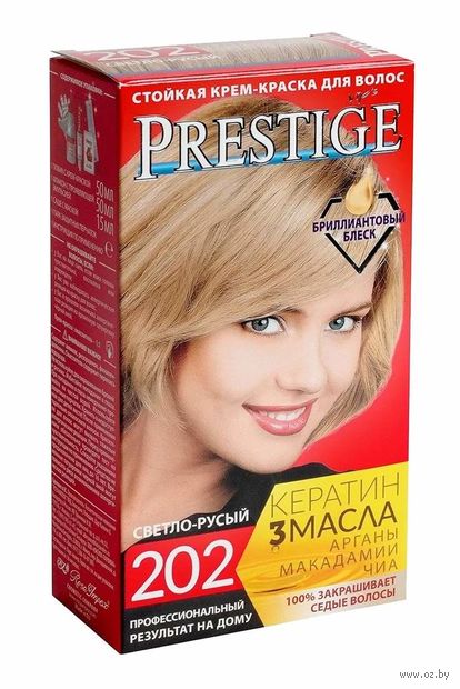 Крем-краска для волос "Vips Prestige" тон: 202, светло-русый — фото, картинка