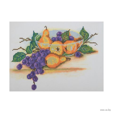 Канва с рисунком для вышивания бисером "Фрукты" (190х240 мм) — фото, картинка