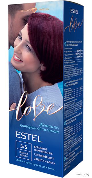 Крем-краска для волос "Estel Love" тон: 5/5, красное дерево — фото, картинка