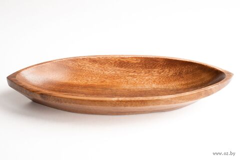 Блюдо деревянное "Оливия" (240х75х40 мм) — фото, картинка