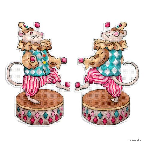 Набор для вышивания на пластиковой канве "Маленький жонглер" (110х160 мм) — фото, картинка