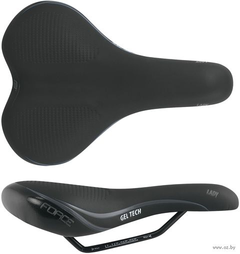 Седло для велосипеда "Lady Gel Tech" (черное) — фото, картинка