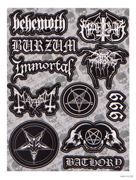 Набор наклеек №611 "Блэк-метал" — фото, картинка