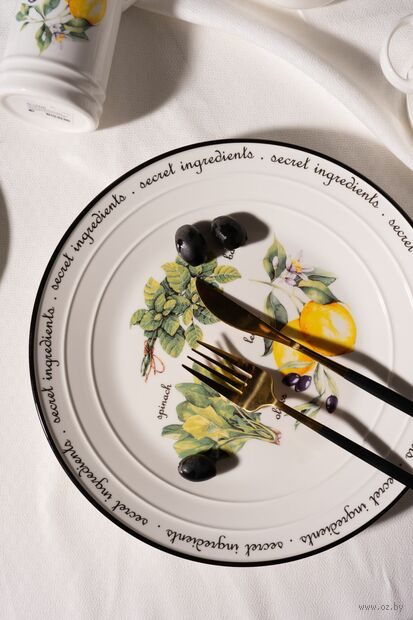 Набор тарелок фарфоровых "Lemon" (2 шт.; 260 мм) — фото, картинка