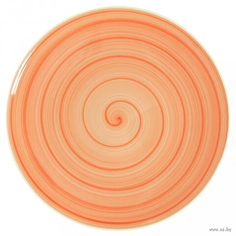 Тарелка глубокая фарфоровая "Infinity" (700 мл; оранжевый) — фото, картинка