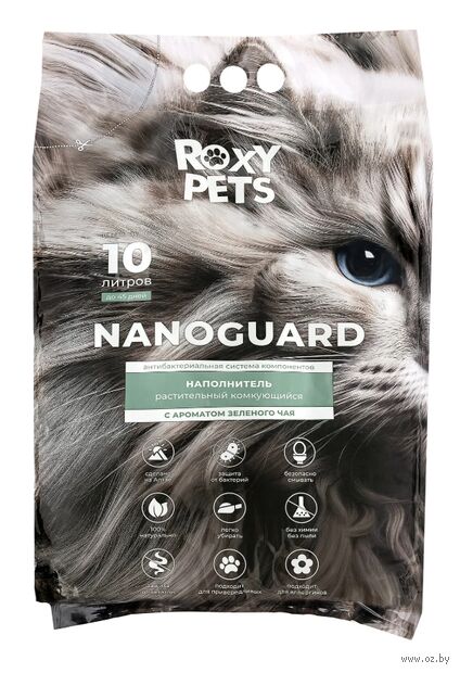 Наполнитель для кошачьего туалета "С ароматом зелёного чая" (4 кг) — фото, картинка