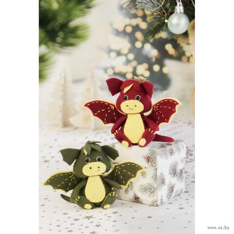 Набор для шитья из фетра "Дракончик Боня и дракоша Ляля" — фото, картинка