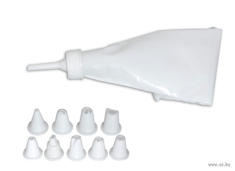 Кондитерский мешок для крема с насадками (11 предметов) — фото, картинка
