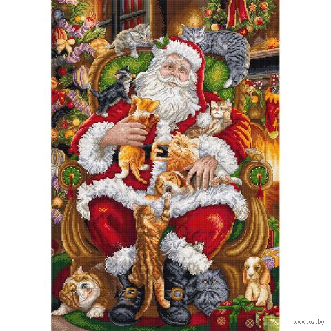 Набор для вышивания "Лапы и подарки" (320х460 мм) — фото, картинка