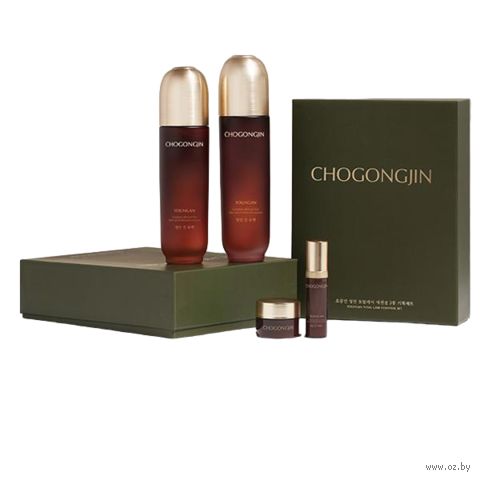 Подарочный набор "Youngan Skin Care Set" (тоник, эмульсия, эссенция, крем для лица) — фото, картинка