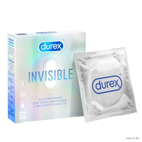 Презервативы "Durex. Invisible" (3 шт.) — фото, картинка
