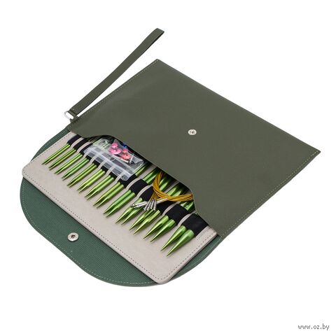 Набор съемных спиц для вязания (10 см; 13 размеров; зеленый) — фото, картинка