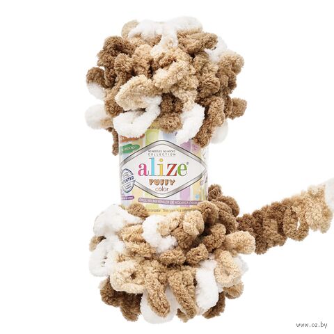 Пряжа "Puffy Color №6398" (100 г; 9 м; секционный) — фото, картинка
