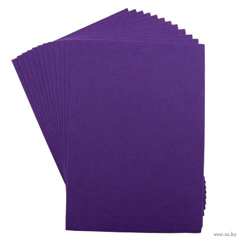 Фетр листовой мягкий (20х30 см; фиолетовый; 12 листов) — фото, картинка