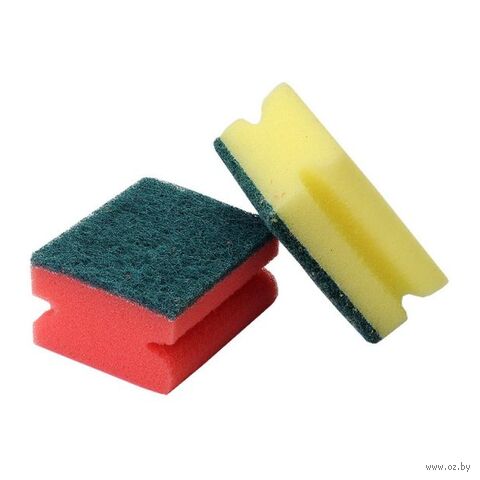 Губка для мытья посуды "Дуэт" (2 шт.; 90х70х42 мм) — фото, картинка