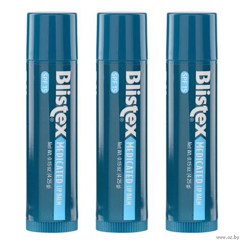 Набор бальзамов для губ "Классический" SPF 15 (3 шт.) — фото, картинка