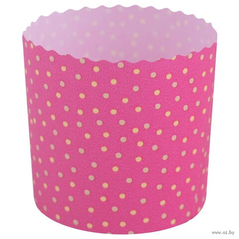 Форма для выпекания кулича бумажная "Горошек" (9х9 см; 3 шт.) — фото, картинка