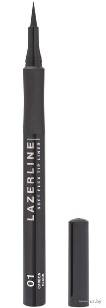 Подводка-фломастер для глаз "Lazerline" тон: 01, ультрачерный — фото, картинка