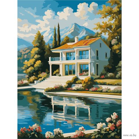 Картина по номерам "Резиденция в Средиземноморье" (300х400 мм) — фото, картинка