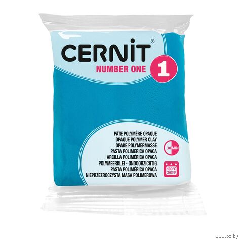 Глина полимерная "CERNIT Number One" (голубая бирюза; 56 г) — фото, картинка