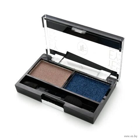 Тени для век "Triumph Eyes" тон: 28, пыльный бежевый+индиго — фото, картинка