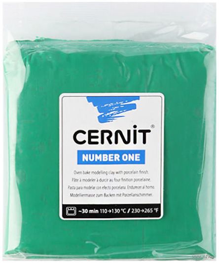 Глина полимерная "CERNIT Number One" (зеленый; 250 г) — фото, картинка