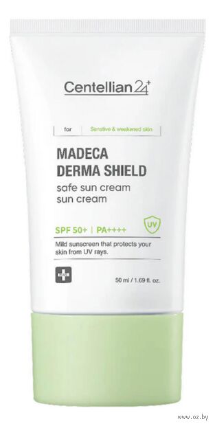 Крем для лица солнцезащитный "Madeca Derma shield safe sun cream" (50 мл) — фото, картинка