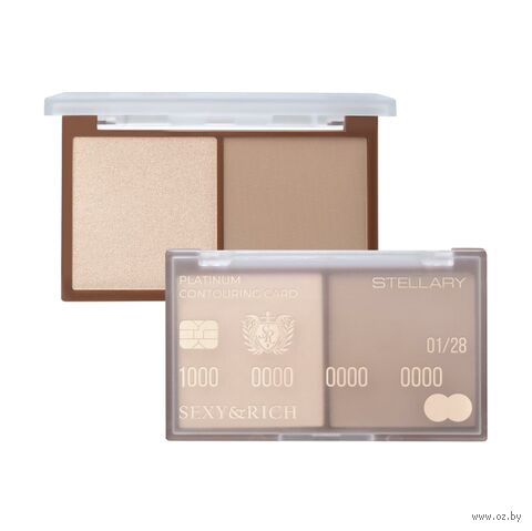 Палетка для скульптурирования лица "Sexy and Rich" тон: 01, нюдово-коричневый, золотистый — фото, картинка