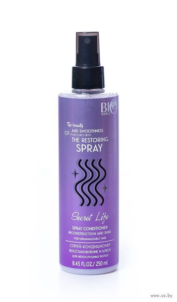 Спрей-кондиционер для волос "Восстановление и блеск. Для непослушных волос" (250 мл) — фото, картинка