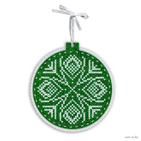 Набор для вышивания на перфорированном фетре "Хвойный узор" (110х100 мм) — фото, картинка