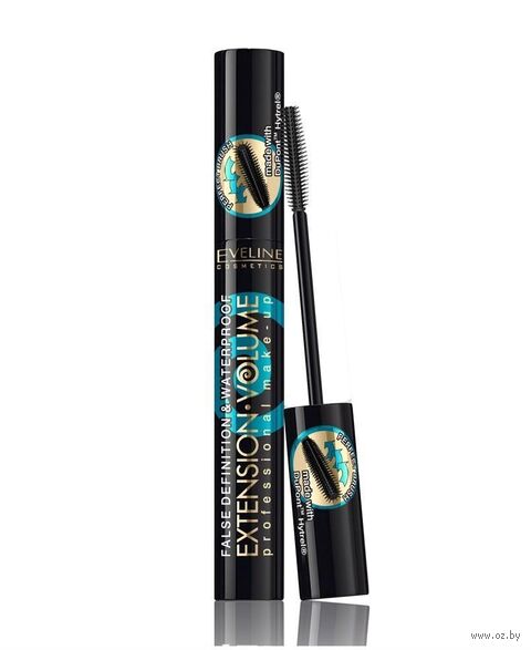 Тушь для ресниц водостойкая "Extension Volume Professional Make-UP" тон: чёрный — фото, картинка